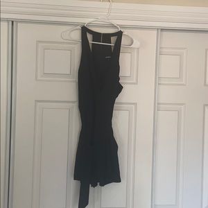 Express black romper with keyhole back.